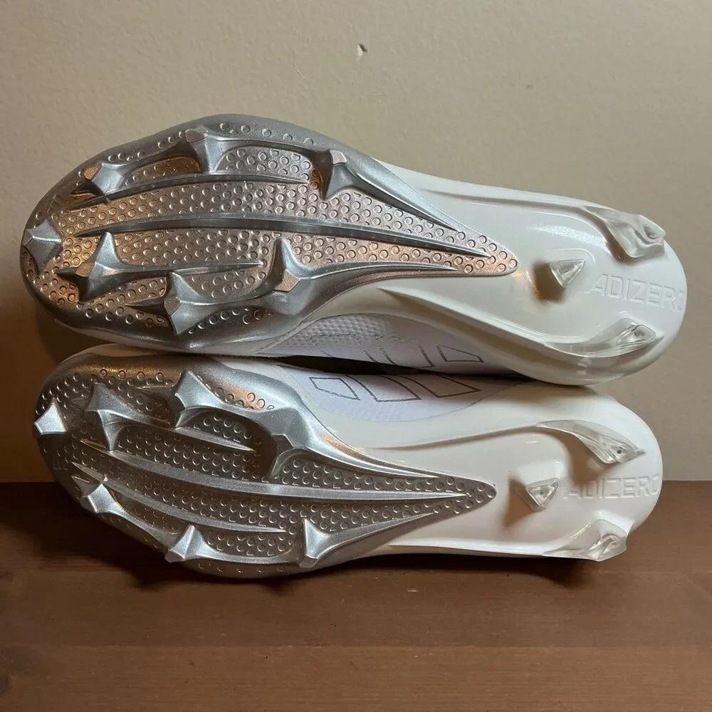 Adidas Adizero Electric + Football Cleats White Gray IE6278 Men’s Size 11